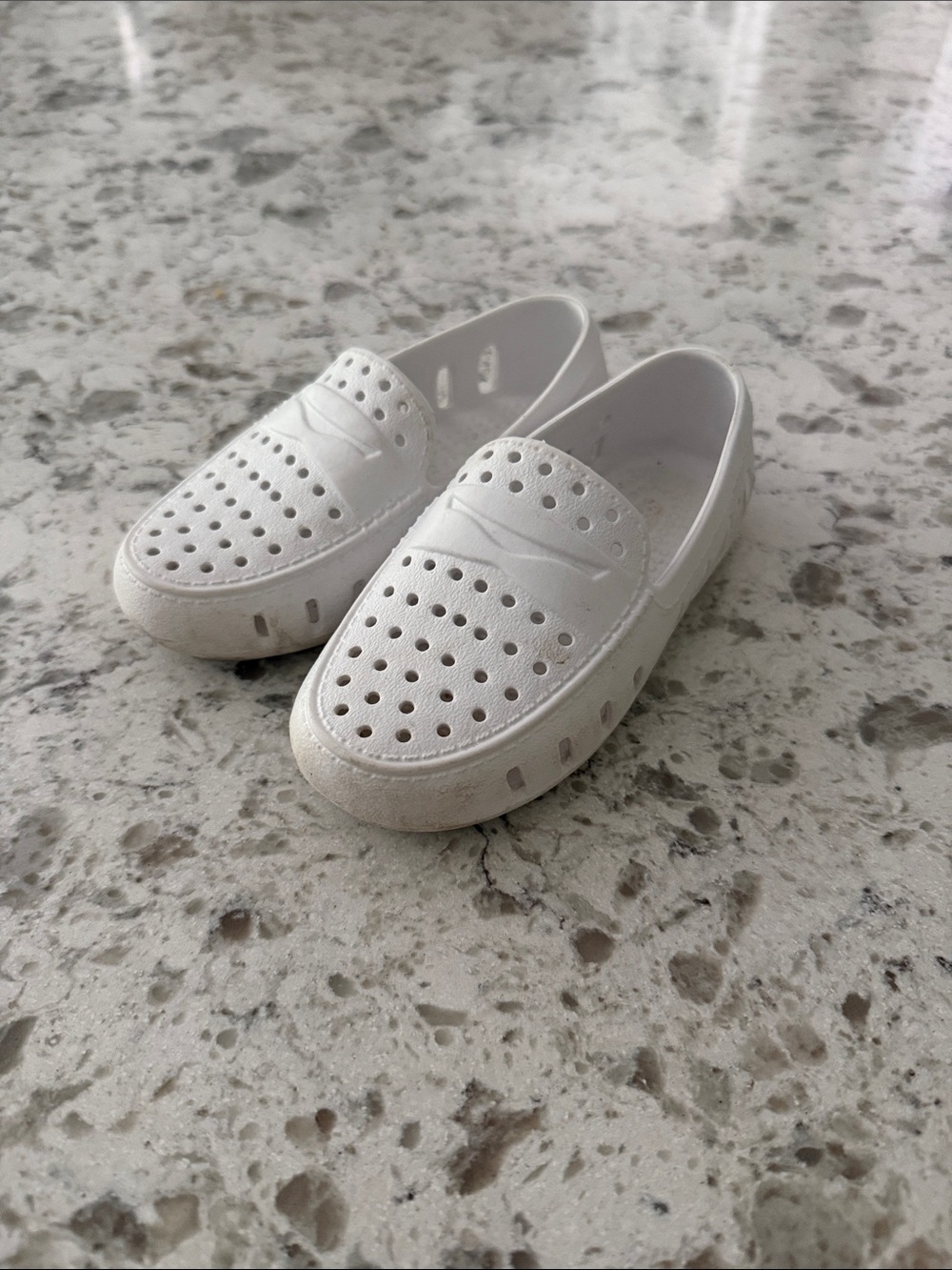 Kids Slip-On White Water Shoes with Vent Holes